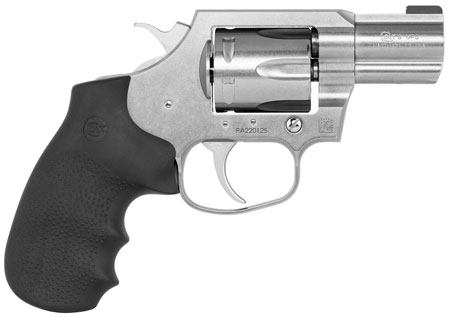[098289001313] Colt Mfg KCOBRASB2BBS King Cobra Carry 357 Mag 6 Shot 2" DA/SA Brushed Stainless Steel Barrel, Cylinder  &  Frame, Black Hogue Rubber w/Finger Grooves Grip