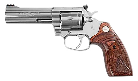 [098289001306] Colt Mfg KCOBRASB4TS King Cobra Target 357 Mag 6 Shot 4.25" Matte Stainless Barrel, Cylinder  &  Steel Frame. Altamont Wood Grip