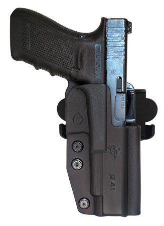 [739189100811] Comp-Tac C241GL064RBKN International  OWB Black Kydex Belt Loop/Paddle Fits Glock 41 Right Hand