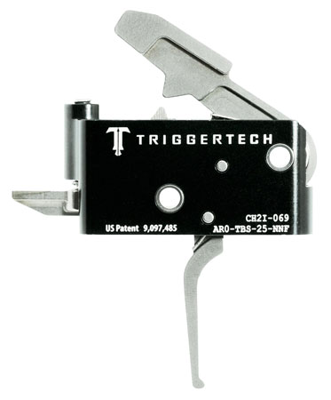 [885768000338] TriggerTech AROTBS25NNF Adaptable Primary Two-Stage Flat Trigger with 2.50-5 lbs Draw Weight for AR-15 Right