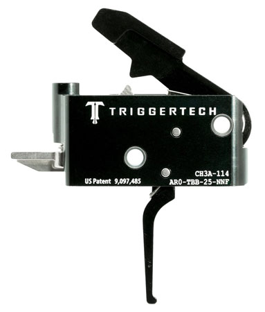 [885768000390] TriggerTech AROTBB25NNF Adaptable Primary Two-Stage Flat Trigger with 2.50-5 lbs Draw Weight for AR-15 Right
