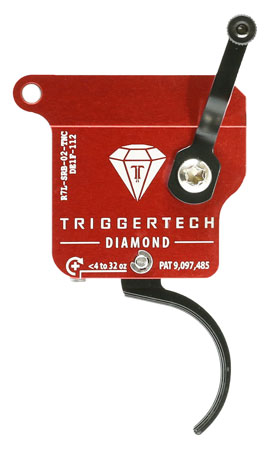 [885768000765] TriggerTech R7LSRB02TNC Diamond Without Bolt Release Curved Trigger Single-Stage Fits Remington 700 Left Hand