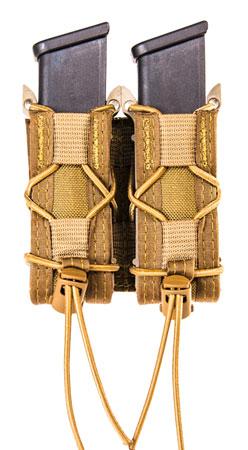 [849954027837] High Speed Gear 13PT12CB TACO Mag Pouch Double Coyote Brown Nylon Belt Compatible w/ Pistol