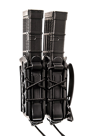 [849954022696] High Speed Gear 162R00BK TACO X2R Mag Pouch Double Black Polymer Belt MOLLE Belts 2" Wide Compatible w/ Rifle