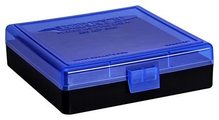 [711148698744] Berry's 69874 Ammo Box  9mm/380ACP Blue/Black Polypropylene 100rd