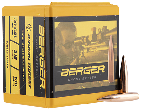 [679459304290] Berger Bullets 30429 Hybrid Target  30Cal 215gr 100/Box