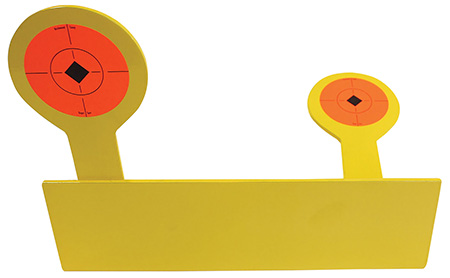 [029057475227] Birchwood Casey 47522 World of Targets Bushwacker Rimfire Pistol/Rifle Black/Orange AR400 Steel Circle w/Crosshair  &  Diamond