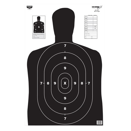 [029057370201] Birchwood Casey 37020 EZE-Scorer BC-27 Silhouette Paper Hanging 23" x 35" Black 5 Pack