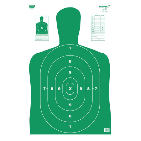 [029057370157] Birchwood Casey 37015 EZE-Scorer  Silhouette Paper Hanging 23" x 35" Green 5 Pack