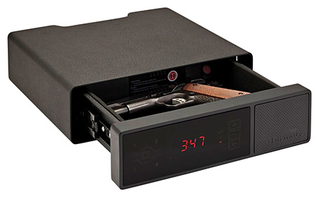 [090255982152] Hornady 98215 Rapid Safe Night Guard RFID Access Code Key Entry Black Steel Holds 1 Handgun 3" H x 12" W x 10.50" D