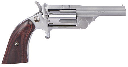 [744253003295] North American Arms 22MCR250 Ranger II  22 LR or 22 WMR Caliber with 2.50" Barrel, 5rd Capacity Cylinder, Overall Stainless Steel Finish  &  Rosewood Boot Grip Includes Cylinder