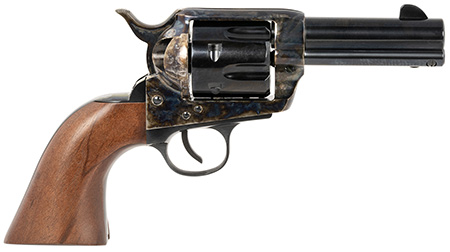 [040589022734] Traditions SAT73005 1873 Frontier 357 Mag 6rd 3.50" Blued Cylinder  &  Barrel Color Case Hardened Steel Frame Walnut Navy Size Grip