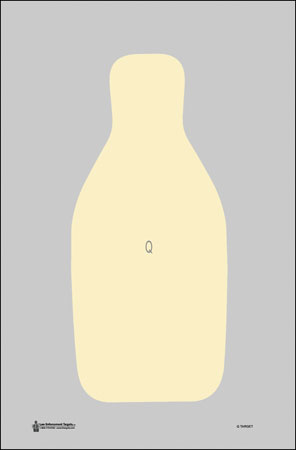 [816506026570] Action Target QT100 Qualification Standard Center Mass Heavy Paper Hanging 22.50" x 34.50" Gray/White 100 Per Box