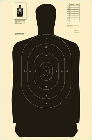 [816506026594] Action Target B27SBLACK100 Qualification Standard Silhouette Heavy Paper Hanging Black/White 100 Per Box