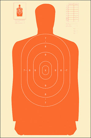 [816506026617] Action Target B27SORANGE100 Qualification Standard Silhouette Paper Hanging 24" x 45" Orange/White 100 Per Box