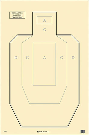 [816506026686] Action Target IPSCP100 Military IPSC/USPSA IPSC Paper Hanging 23" x 35" Black/White 100 Per Box