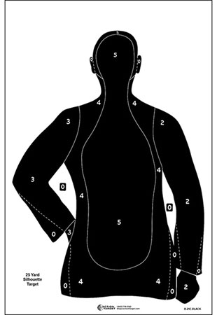 [816506026754] Action Target B21EBLACK100 Qualification  Silhouette Paper 23" x 35" Black 100 Per Box