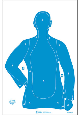 [816506026761] Action Target B21EBLUE100 Qualification  Silhouette Paper Hanging 23" x 35" Blue 100 Per Box