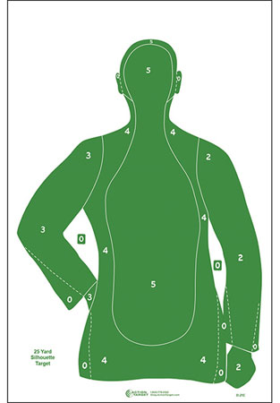 [816506026778] Action Target B21EGREEN100 Qualification  Silhouette Paper Hanging 23" x 35" Green 100 Per Box