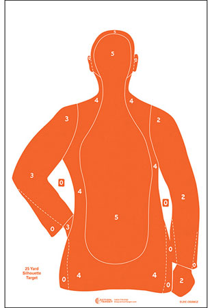 [816506026785] Action Target B21EORANGE100 Qualification  Silhouette Paper 23" x 35" Orange 100 Per Box