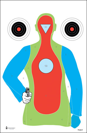 [816506026792] Action Target PRB21E100 Qualification High Visibility Fluorescent Silhouette Paper Hanging 23" x 35" Multi-Color 100 Per Box