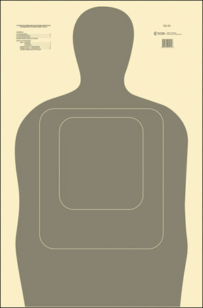 [816506026846] Action Target TQ15GRAY100 Qualification Standard Silhouette Paper Hanging 24" x 45" Gray/White 100 Per Box