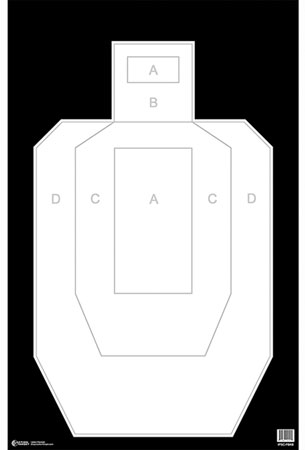 [793936705032] Action Target IPSCPBKB100 High Visibility IPSC/USPSA Silhouette Heavy Paper Hanging High Visibility 100 Per Box