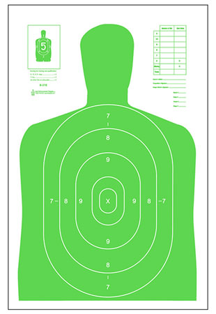 [816506026891] Action Target B27ELGR100 Qualification High Visibility Silhouette Paper 23"x35" Fluorescent Green/White 100 Per Box