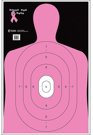 [793936704851] Action Target B27ENPT100 Qualification Shoot for the Cure Silhouette Paper 23" x 35" Pink 100 Per Box