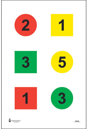 [816506020028] Action Target DT4A100 Training Discretionary Command Circle/Square Paper 23" x 35" Multi-Color 100 Per Box