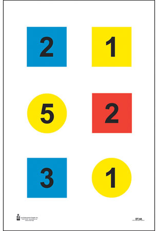 [816506020059] Action Target DT4C100 Training Discretionary Command Circle/Square Paper 23" x 35" Multi-Color 100 Per Box