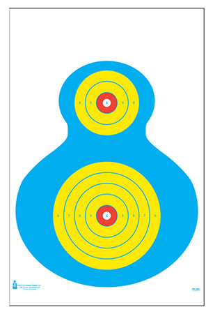 [816506020745] Action Target PRWB1100 High Visibility  Silhouette Paper 19" x 25" Blue/Yellow 100 Per Box