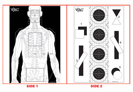 [816506026945] Action Target VTACP100 Sighting Advanced Training Marksmanship/Silhouette Heavy Paper 23" x 35" Black/Gray/White 100 Per Box