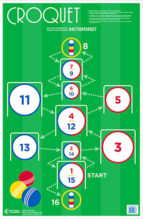 [816506027027] Action Target GSCROQUET100 Entertainment  Croquet Paper Hanging 23" x 35" Multi-Color 100 Per Box