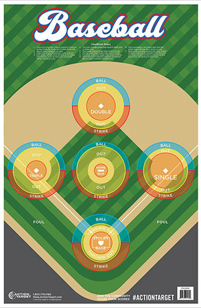 [816506025894] Action Target GSBASE100 Entertainment  Ball Field Paper Hanging 23" x 35" Multi-Color 100 Per Box