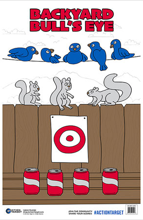 [816506025948] Action Target GSBKYARD100 Entertainment  Animals/Cans/Target Paper Hanging 23" x 35" Multi-Color 100 Per Box