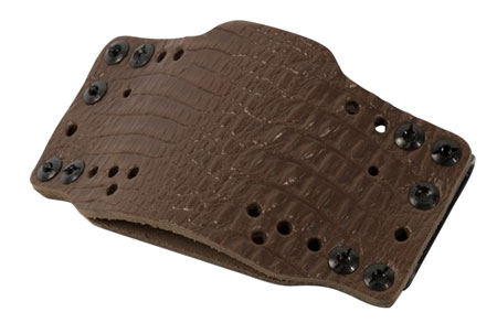 [697438125223] Limbsaver 12522 CrossTech Leather IWB/OWB Dark Brown Leather Belt Clip Ambidextrous