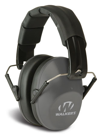 [888151024607] Walker's GWPFPM1GY Pro Low Profile Passive Muff 22 dB Over the Head Gray/Black Polymer