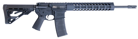 [854164007371] HM Defense HM15FMB556 Defender M5  5.56x45mm NATO Caliber with 16" Barrel, 30+1 Capacity, Black Hard Coat Anodized Metal Finish, Black Mil-Spec HM Stock  &  Enhanced Polymer Grip Right Hand