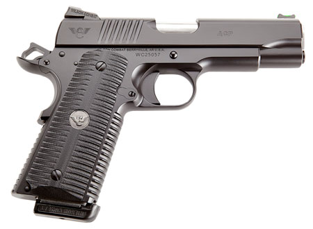 [810025501037] Wilson Combat ACPCOM9 ACP Commander 9mm Luger 10+1 4.25" Stainless Match Grade Barrel, Black Serrated Carbon Steel Slide, Black Armor-Tuff Carbon Steel Frame w/Beavertail, Black G10 Eagle Claw Grip