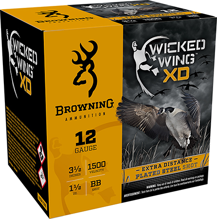 [020892023079] Browning Ammo B193411240 Wicked Wing XD  12Gauge 3.50" 1 1/2oz BBShot 25 Per Box/10 Case