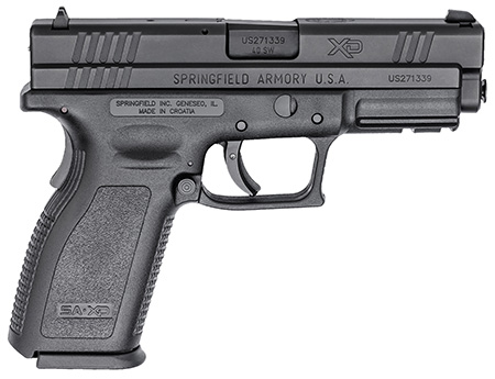 [706397859367] Springfield Armory XD9102HC XD Service 40 S&W 12+1 4" Black Melonite Steel Barrel  &  Serrated Steel Slide, Black Polymer Frame w/Picatinny Rail
