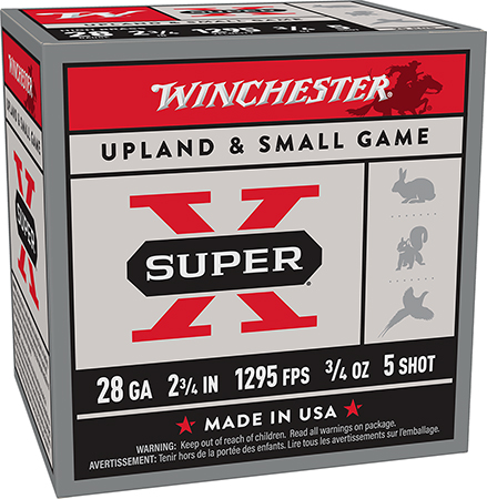 [020892023376] Winchester Ammo X285 Super X Heavy Game Load High Brass 28Gauge 2.75" 3/4oz 5Shot 25 Per Box/10 Case