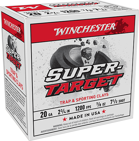 [020892016293] Winchester Ammo TRGT207 Super-Target  20Gauge 2.75" 7/8oz 7.5Shot 25 Per Box/10 Case