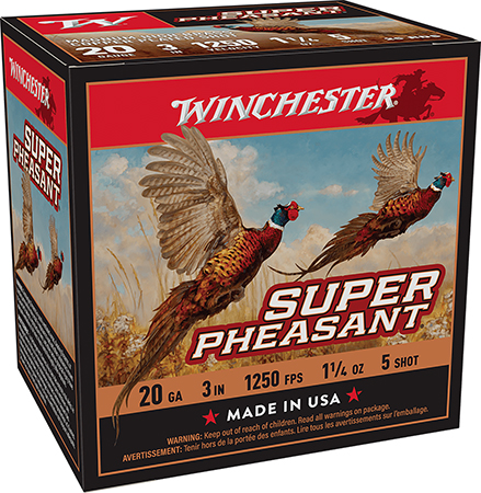 [020892016682] Winchester Ammo X203PH5 Super Pheasant Magnum High Brass 20Gauge 3" 1 1/4oz 5Shot 25 Per Box/10 Case