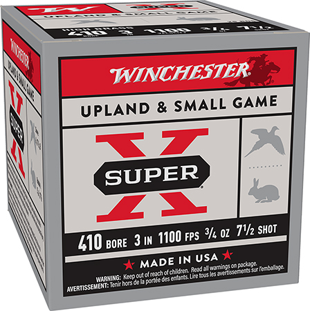 [020892017009] Winchester Ammo X413H7 Super X Heavy Game Load High Brass 410Gauge 3" 3/4oz 7.5Shot 25 Per Box/10 Case