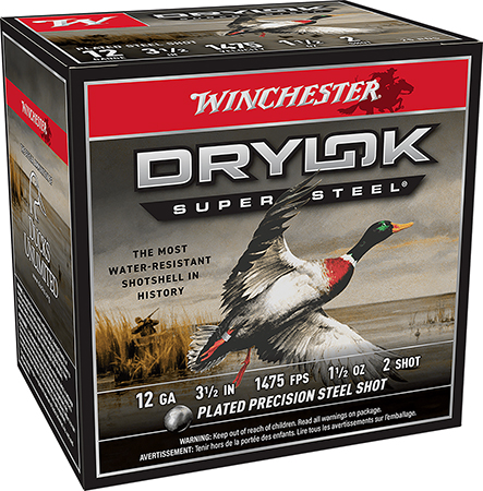 [020892017061] Winchester Ammo SSH12LH2 Drylok Super Steel High Velocity 12Gauge 3.50" 1 1/2oz 2Shot 25 Per Box/10 Case