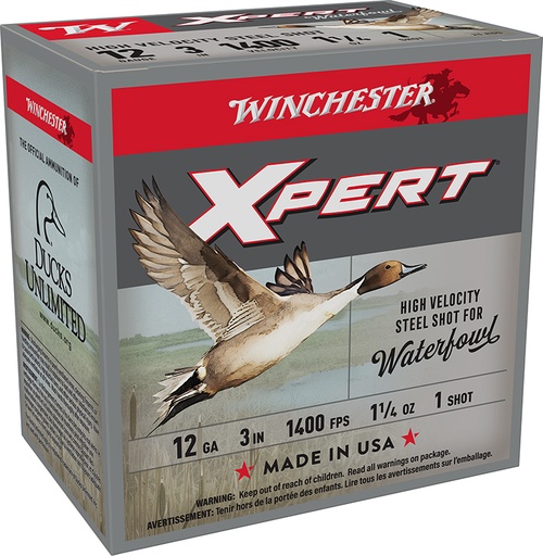 [020892017122] Winchester Ammo WEX123H1 Super X Xpert High Velocity 12Gauge 3" 1 1/4oz 1Shot 25 Per Box/10 Case