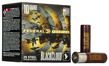 [604544623116] Federal PWBX1072 Black Cloud FS 10Gauge 3.50" 1 5/8oz 2Shot 25 Per Box/10 Case