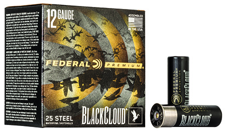 [604544623307] Federal PWBX1423 Black Cloud FS 12Gauge 3" 1 1/4oz 3Shot 25 Per Box/10 Case